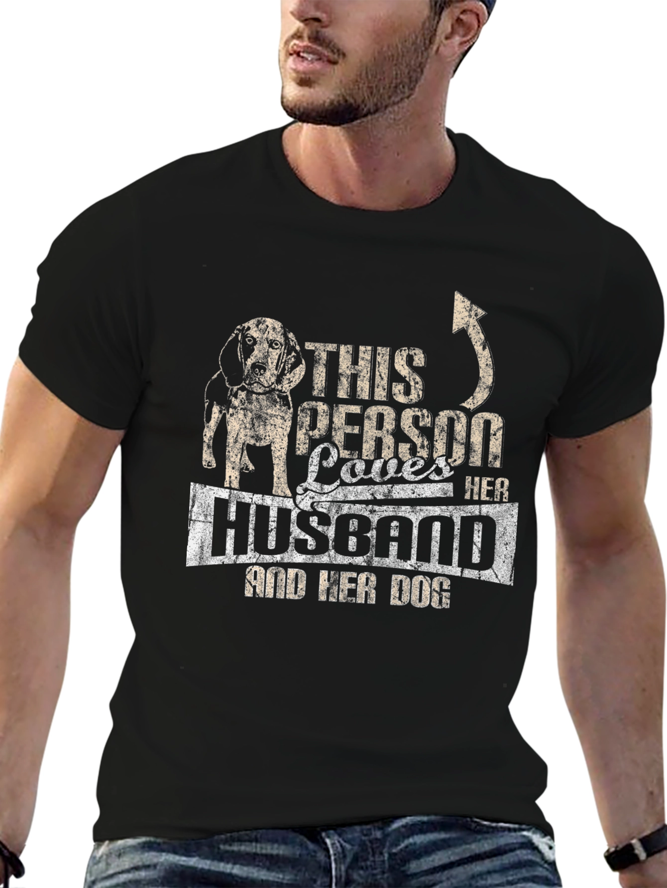 This Person Loves Her Husband and Dog T-Shirt