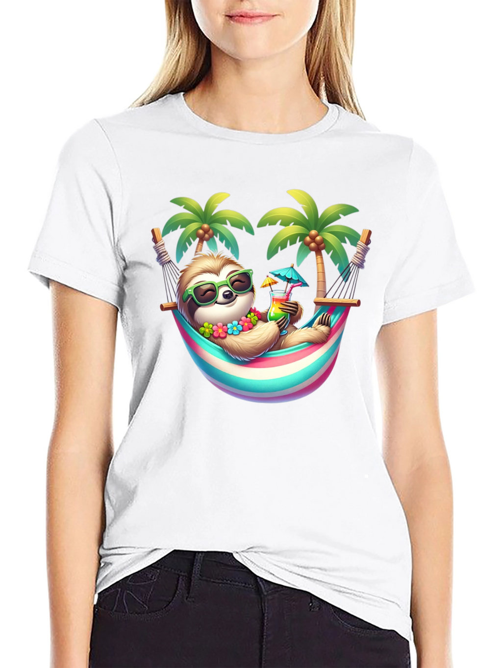 Relaxing Sloth Graphic Tee
