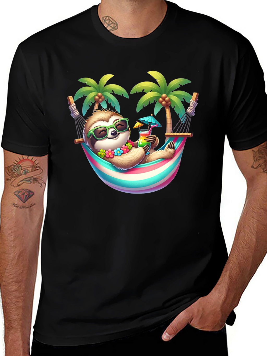 Relaxing Sloth Graphic Tee