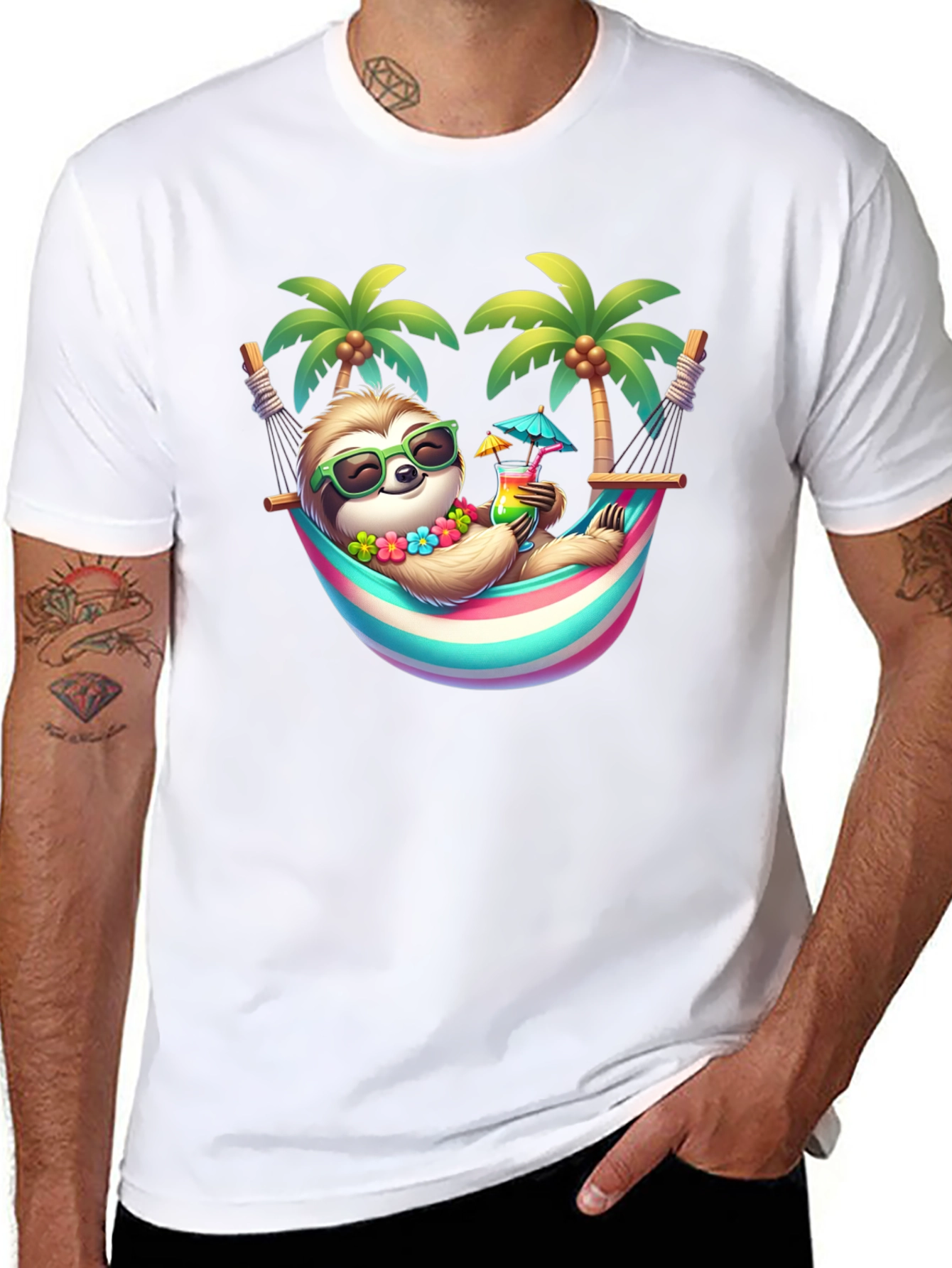 Relaxing Sloth Graphic Tee