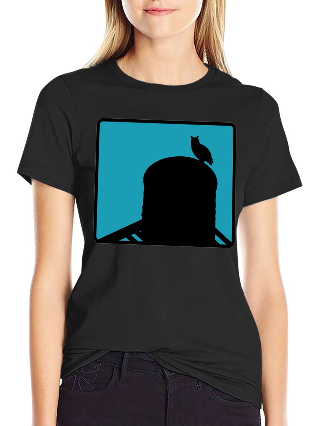 Owl Silhouette Tee - Cool Graphic Print Shirt