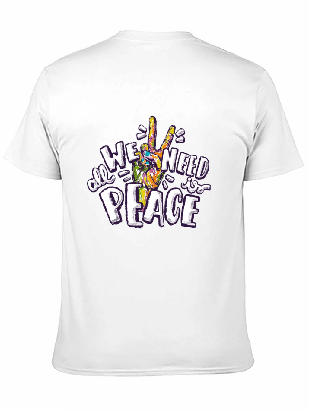 All We Need is Peace Graphic Tee - Black