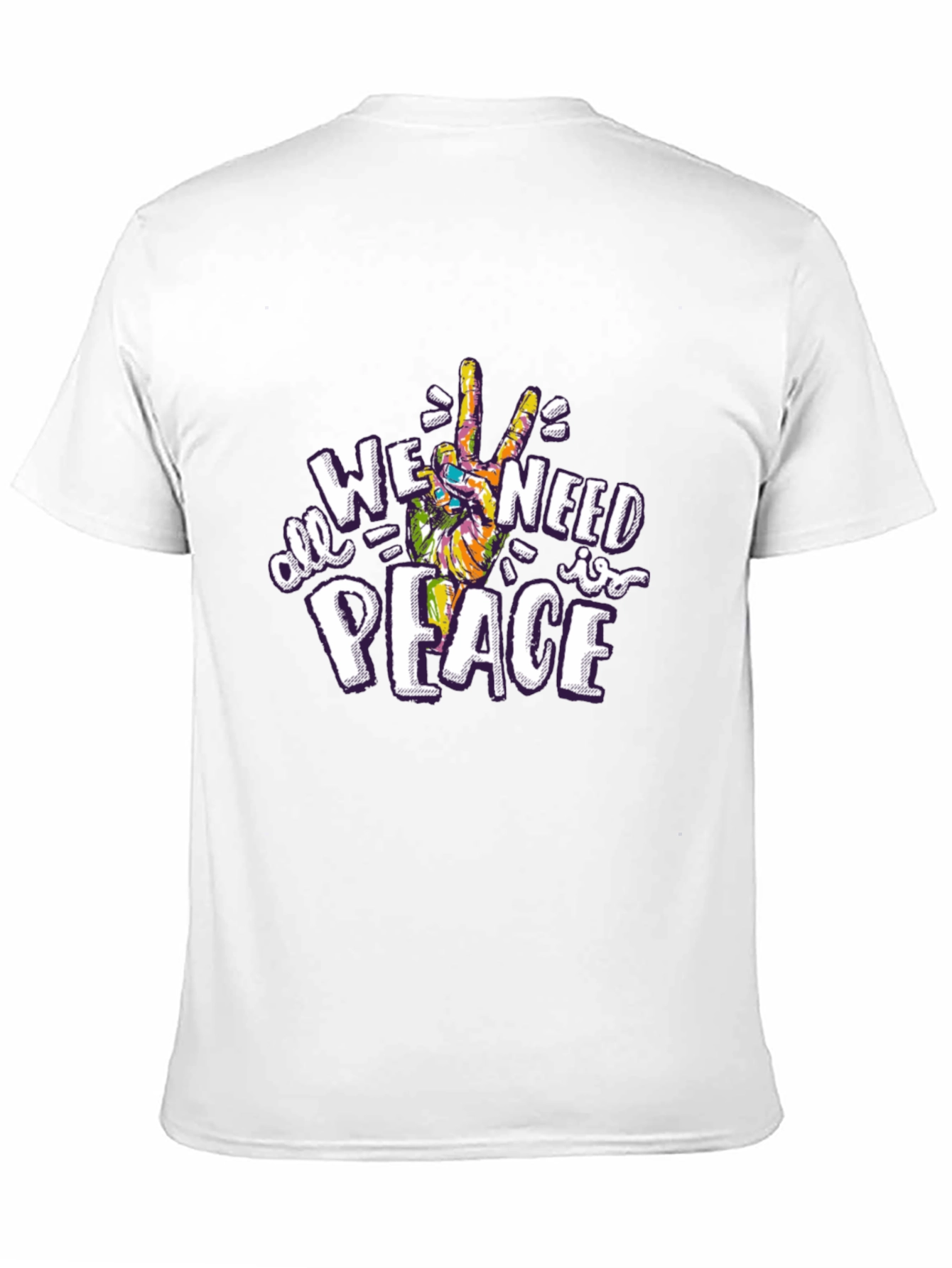 All We Need is Peace Graphic Tee - Black