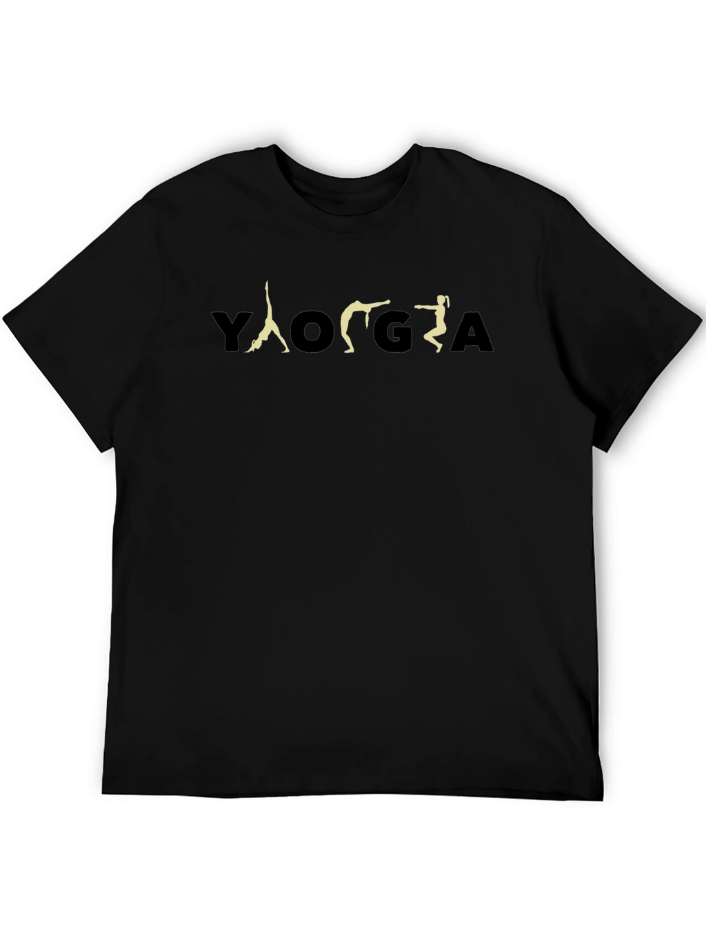 Yoga Poses Graphic Tee - Black