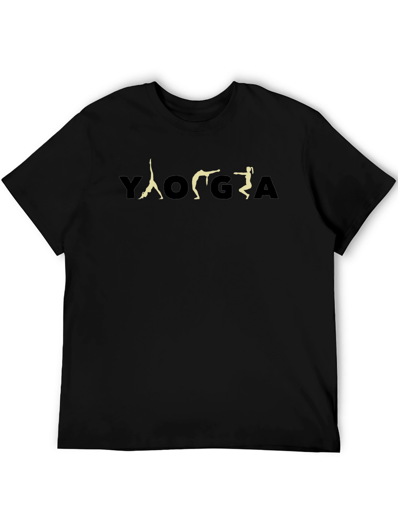 Yoga Poses Graphic Tee - Black