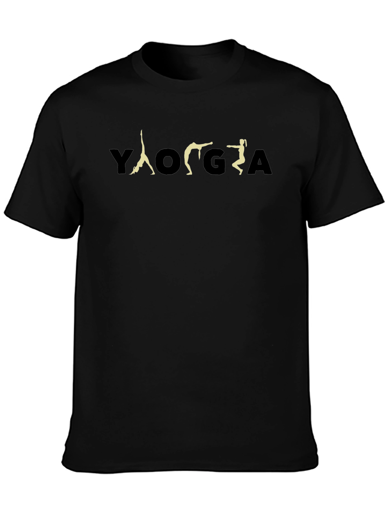 Yoga Poses Graphic Tee - Black