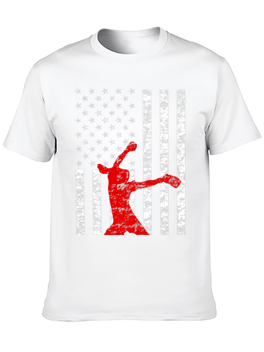 American Flag Baseball Player T-Shirt