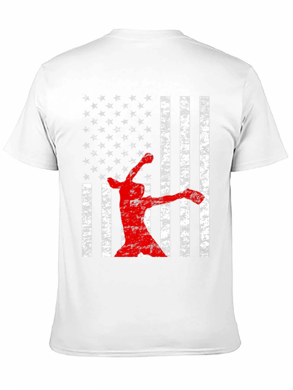 American Flag Baseball Player T-Shirt