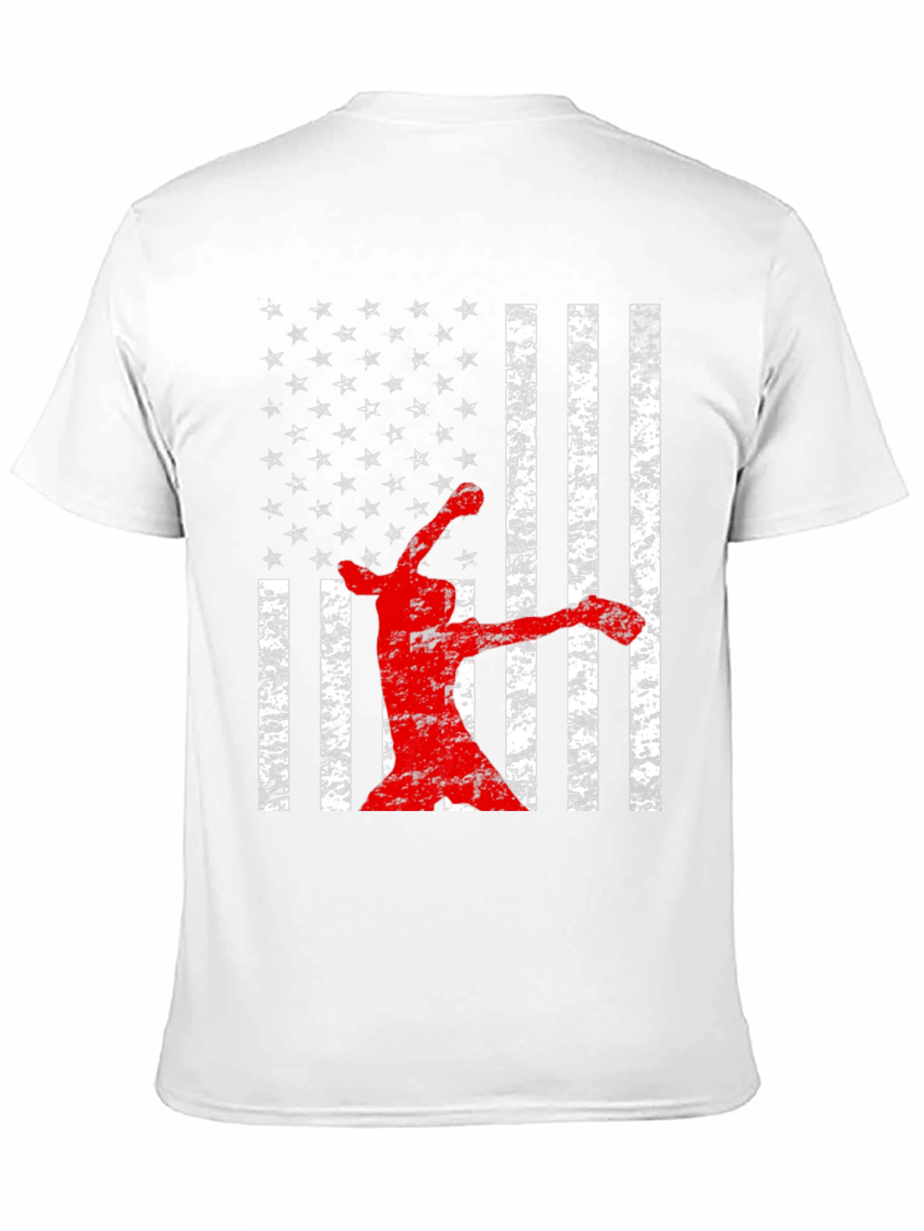 American Flag Baseball Player T-Shirt