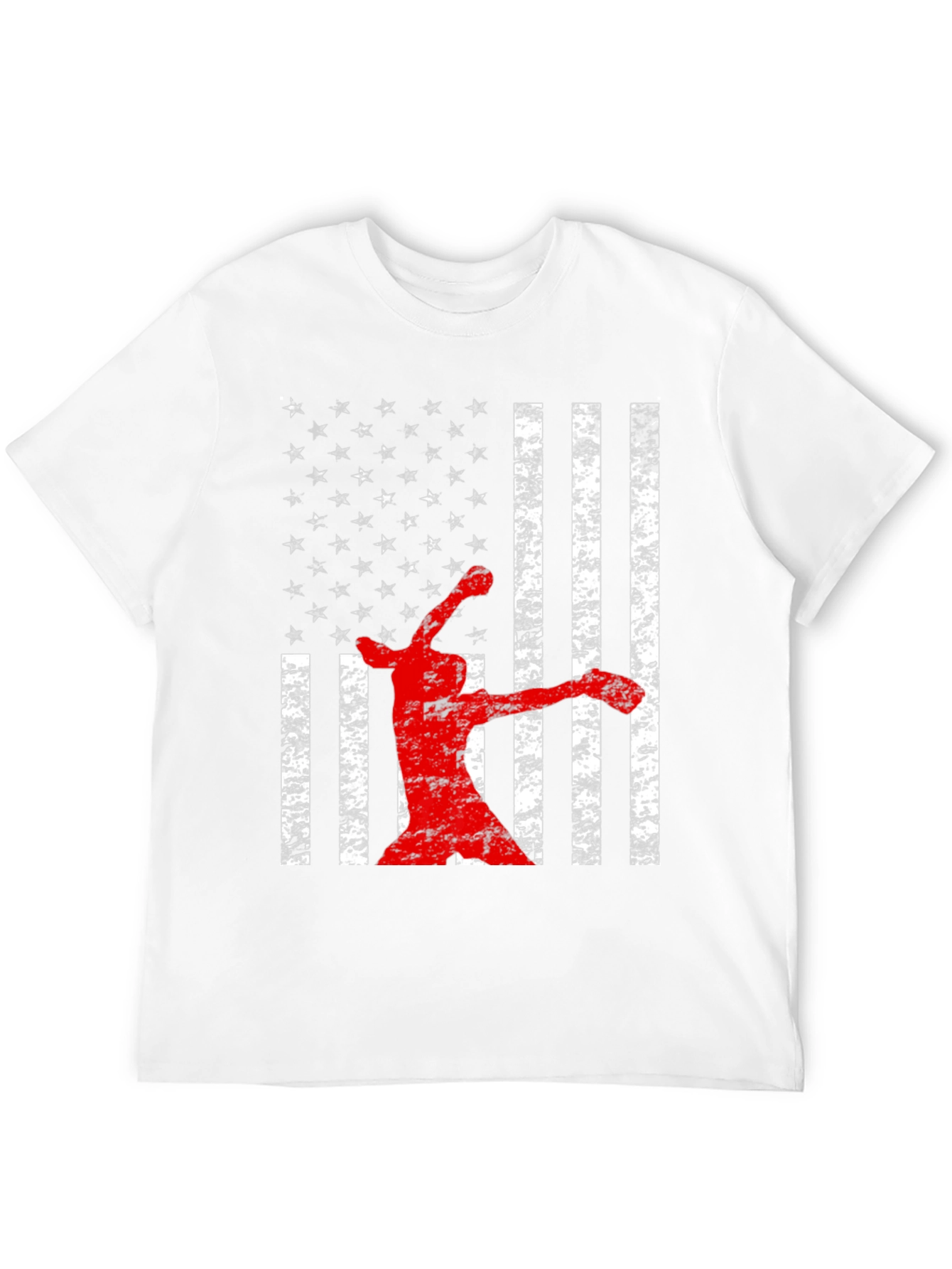 American Flag Baseball Player T-Shirt