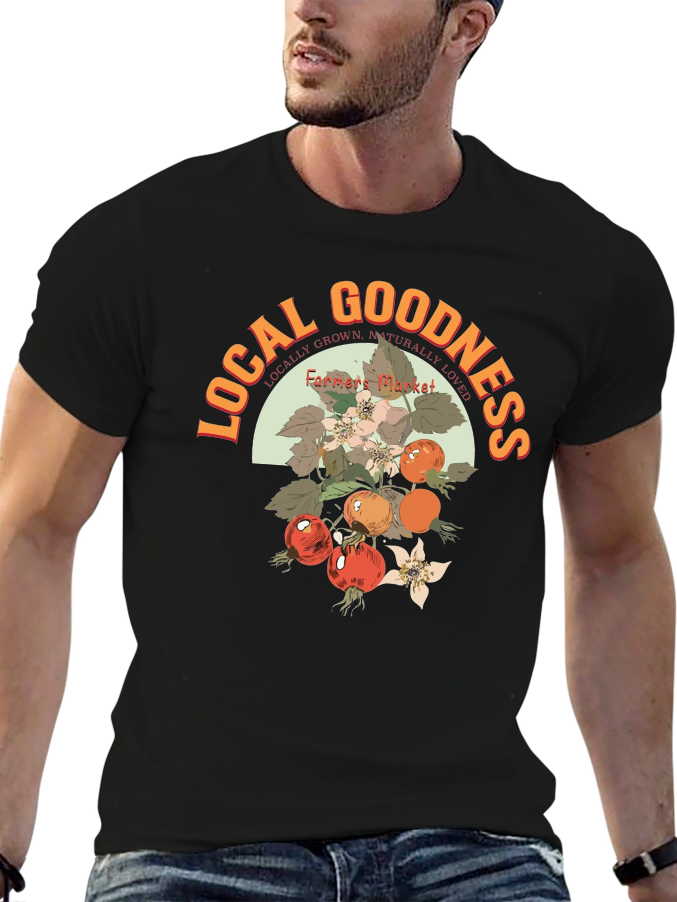 Local Goodness Farmers Market Graphic Tee - Black