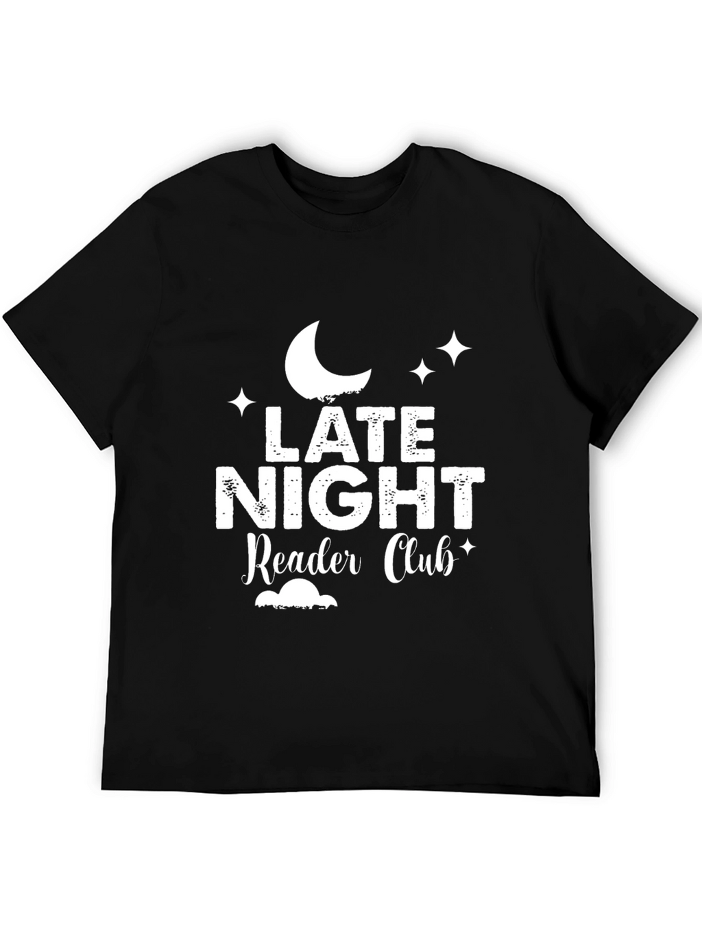 Late Night Reader Club Black Graphic T-Shirt