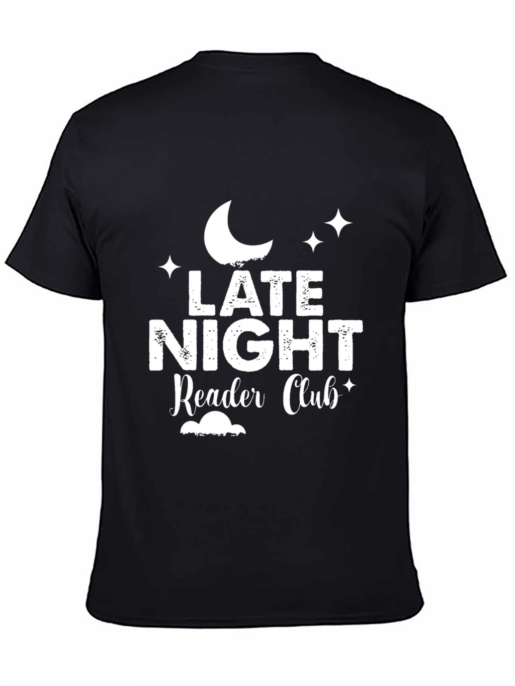 Late Night Reader Club Black Graphic T-Shirt