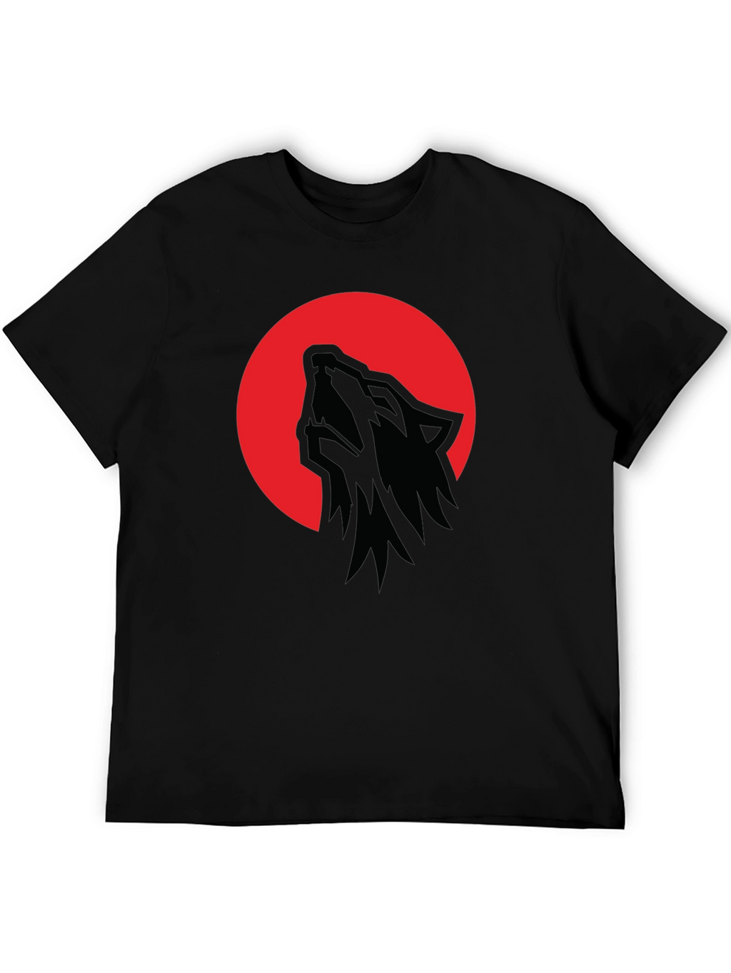 Wolf Moon T-Shirt - Mens Black Graphic Tee