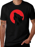 Wolf Moon T-Shirt - Mens Black Graphic Tee