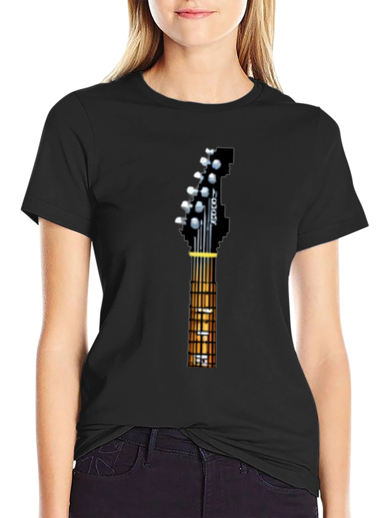 Guitar Neck Graphic Tee - Music Lover T-Shirt