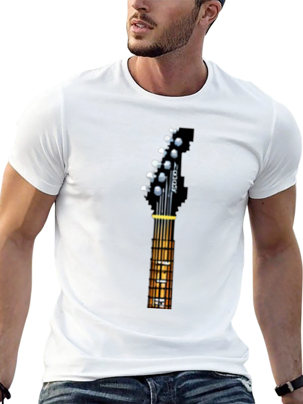 Guitar Neck Graphic Tee - Music Lover T-Shirt