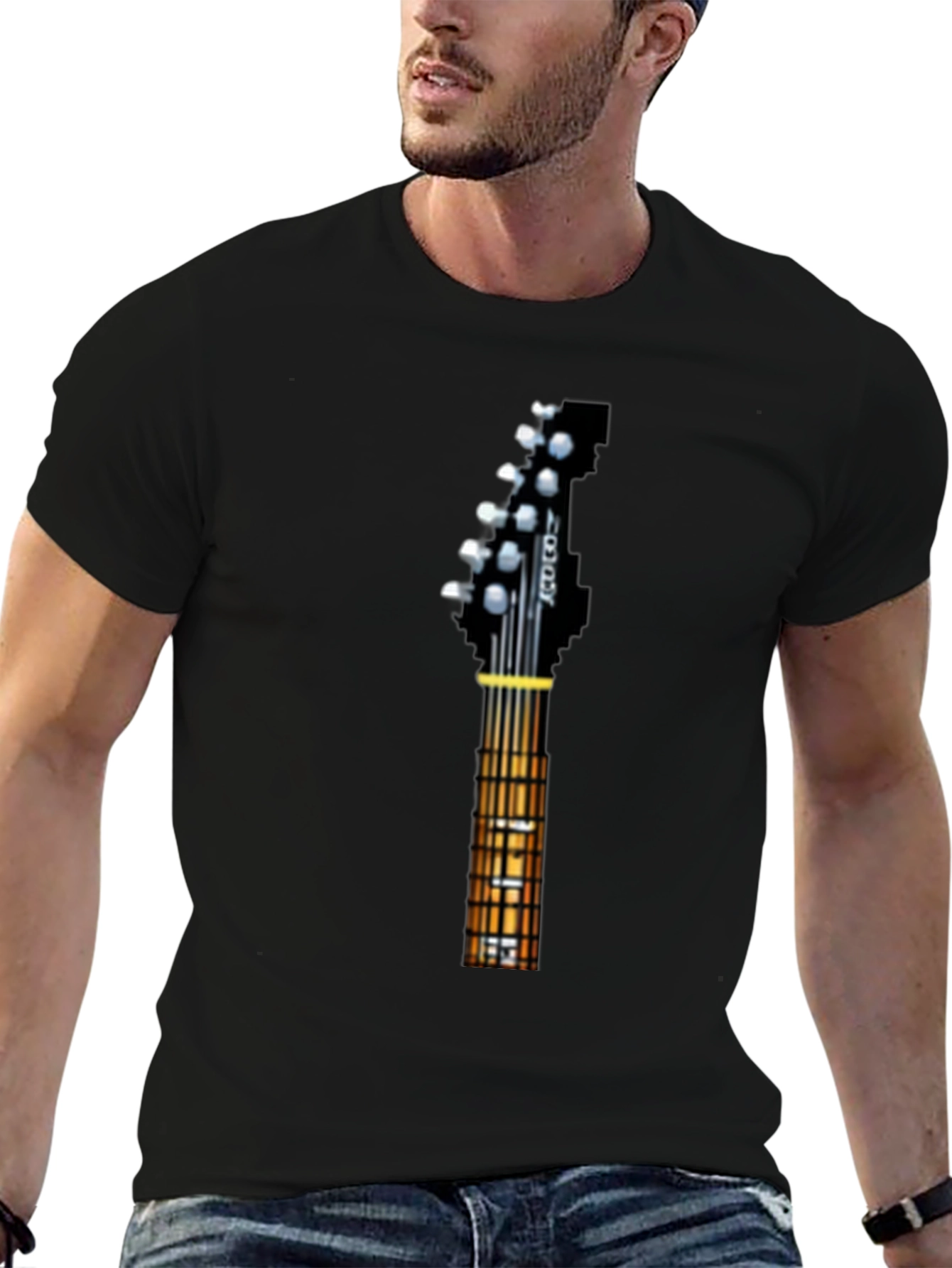 Guitar Neck Graphic Tee - Music Lover T-Shirt