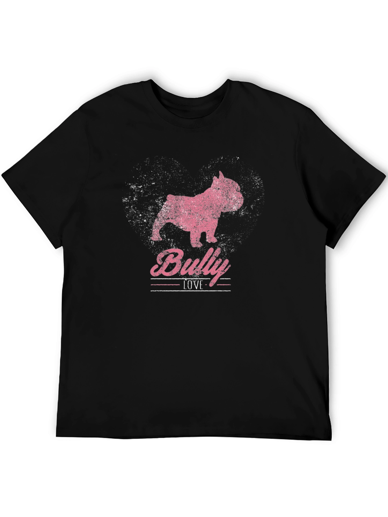 Bully Love Pink Dog Graphic T-Shirt