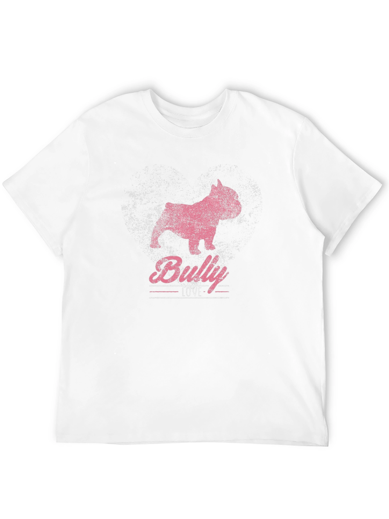 Bully Love Pink Dog Graphic T-Shirt