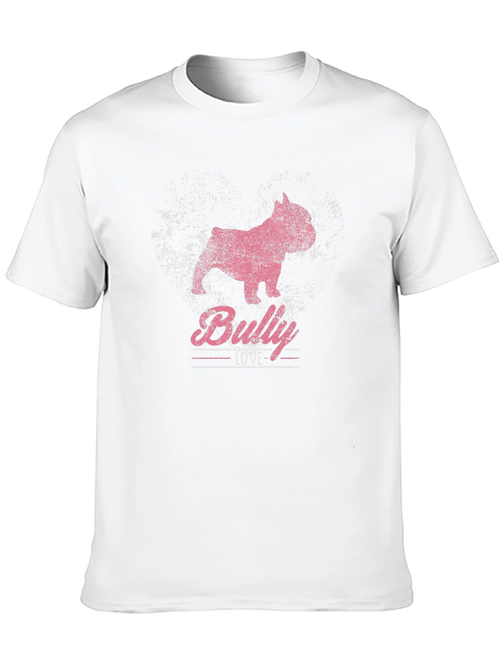 Bully Love Pink Dog Graphic T-Shirt