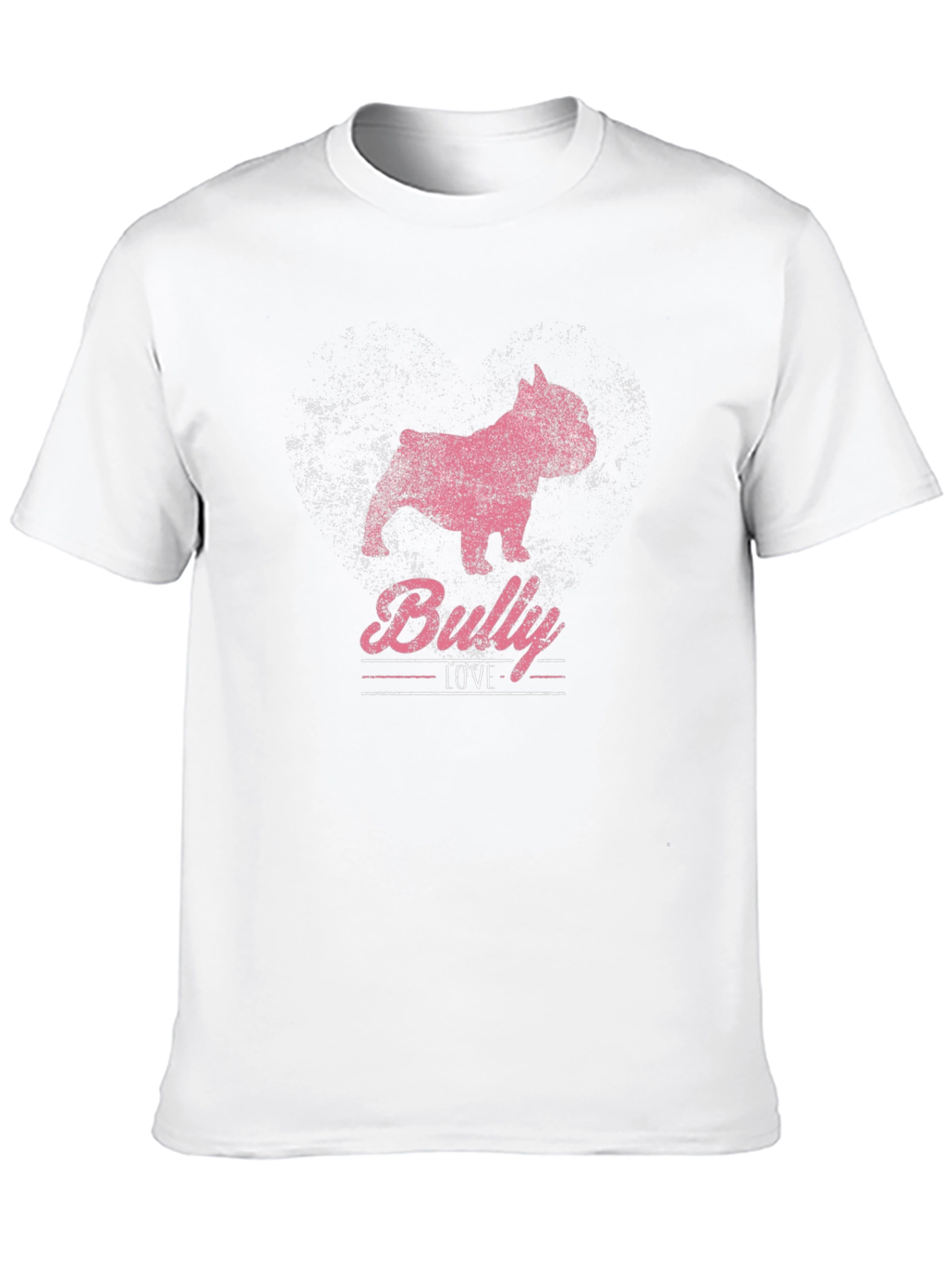 Bully Love Pink Dog Graphic T-Shirt