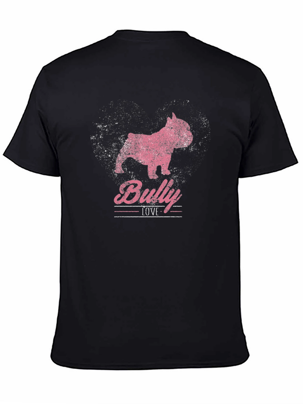 Bully Love Pink Dog Graphic T-Shirt