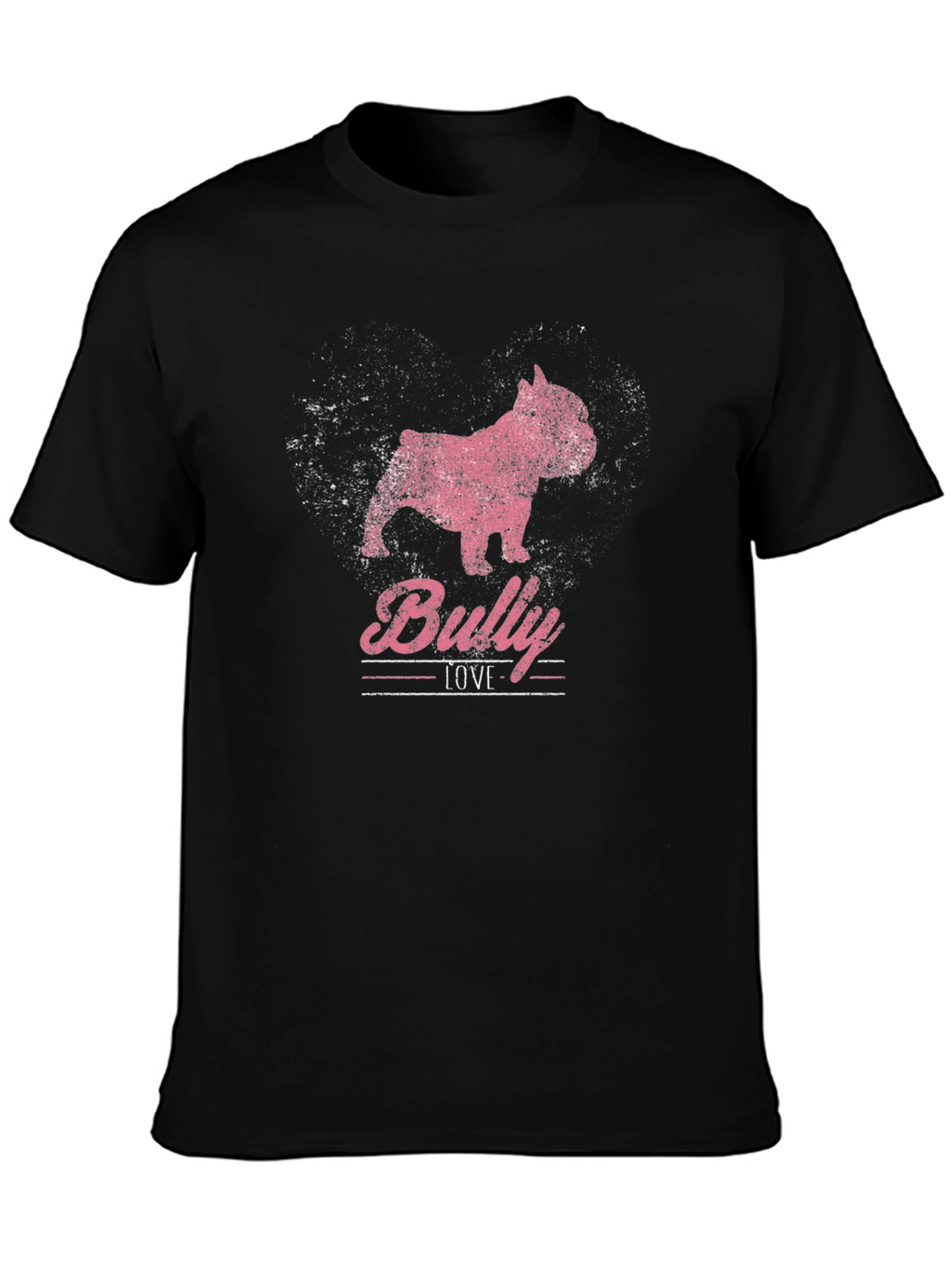 Bully Love Pink Dog Graphic T-Shirt
