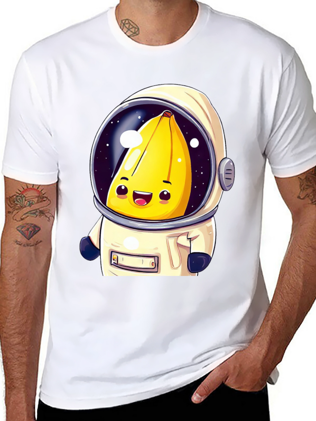 Banana Astronaut Graphic T-Shirt
