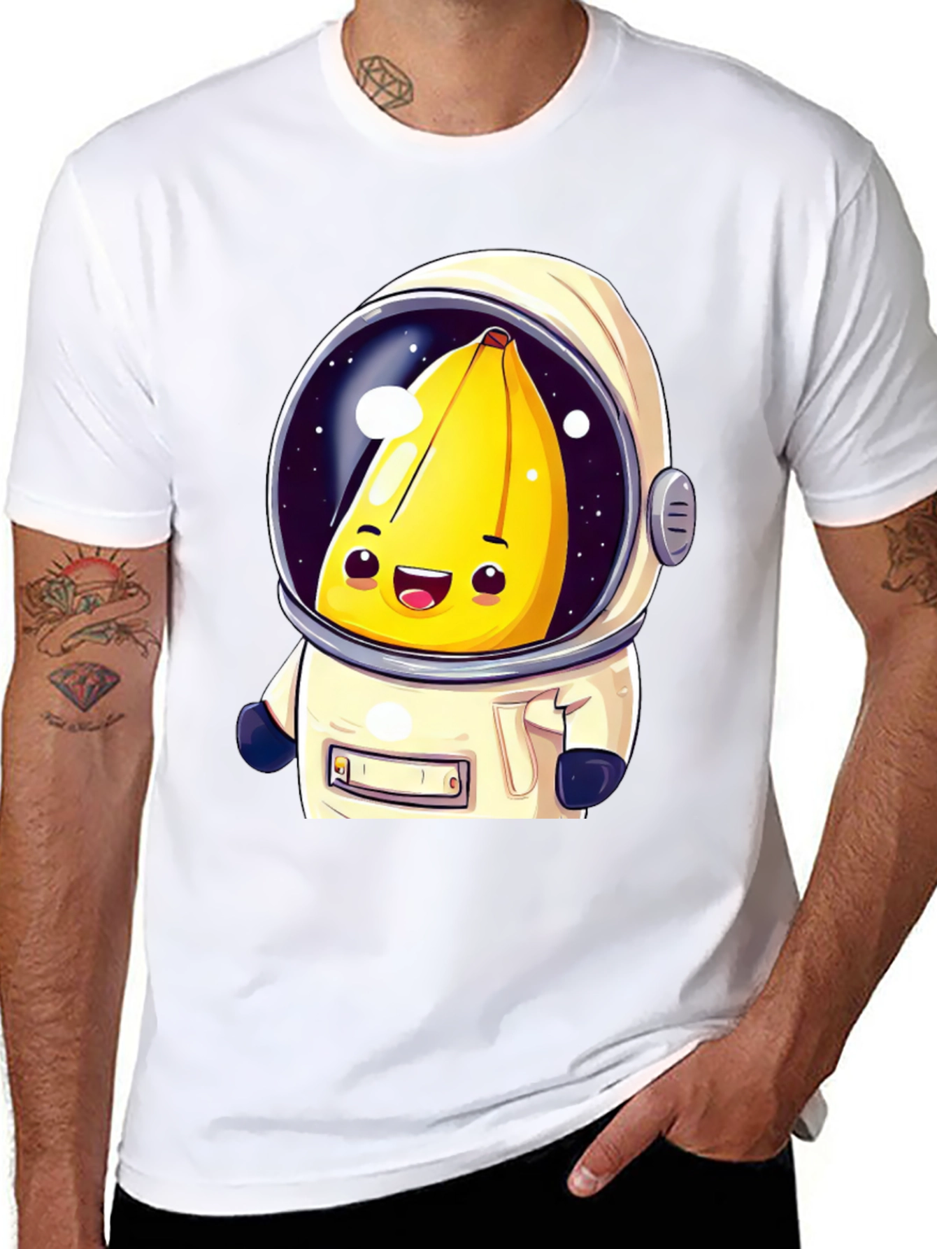 Banana Astronaut Graphic T-Shirt
