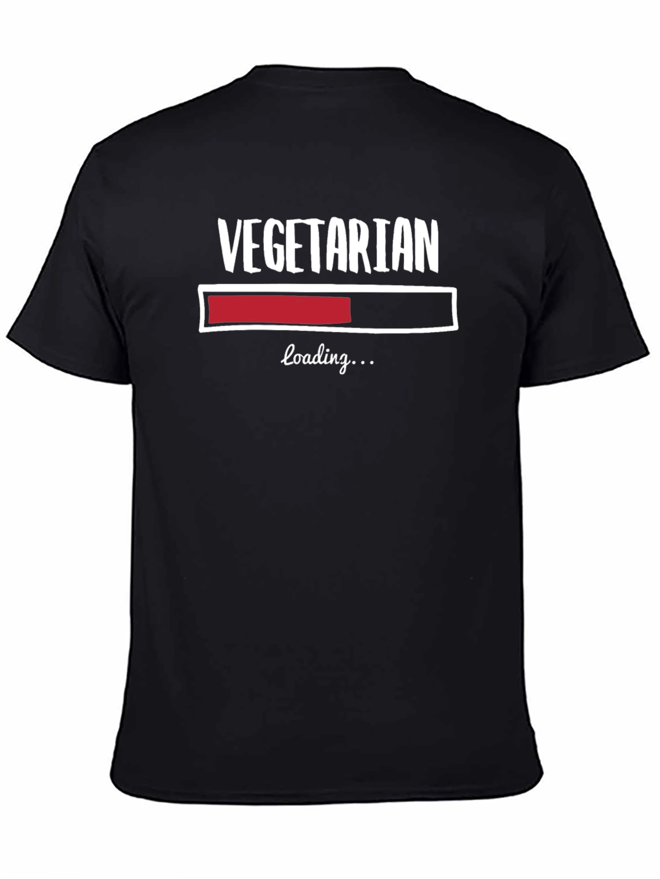 Vegetarian Loading Funny Graphic T-Shirt