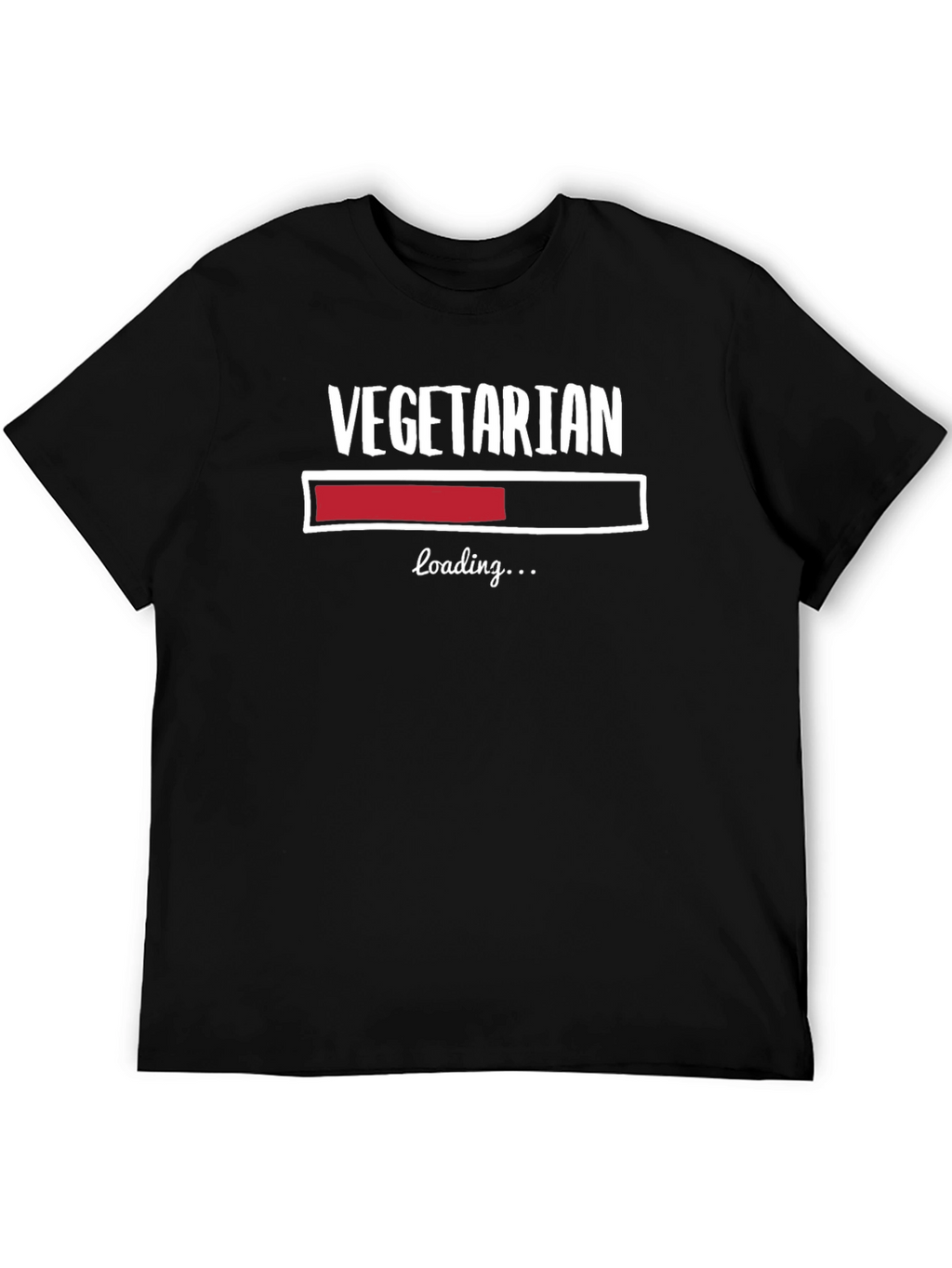 Vegetarian Loading Funny Graphic T-Shirt