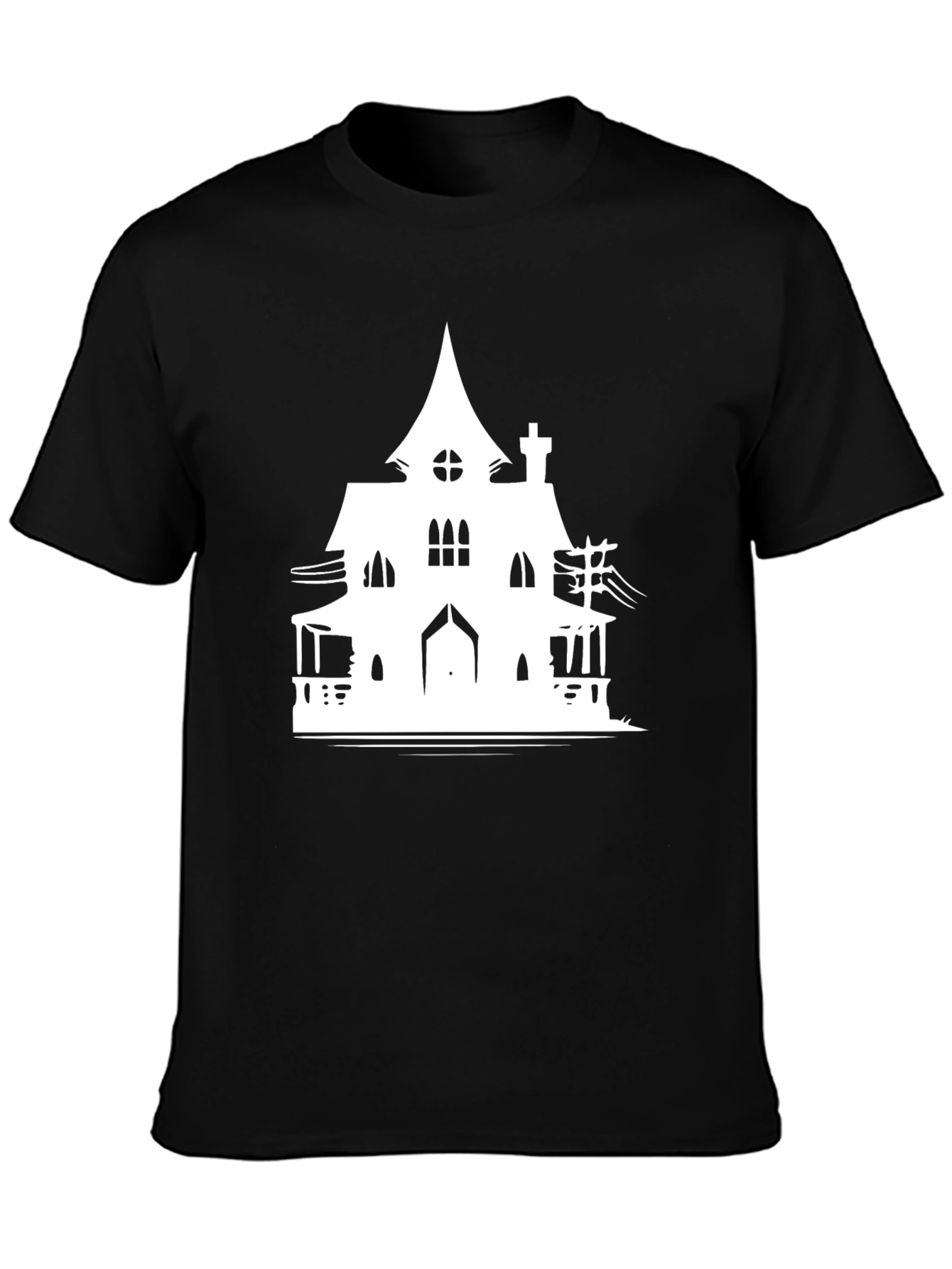 Haunted House Graphic T-Shirt