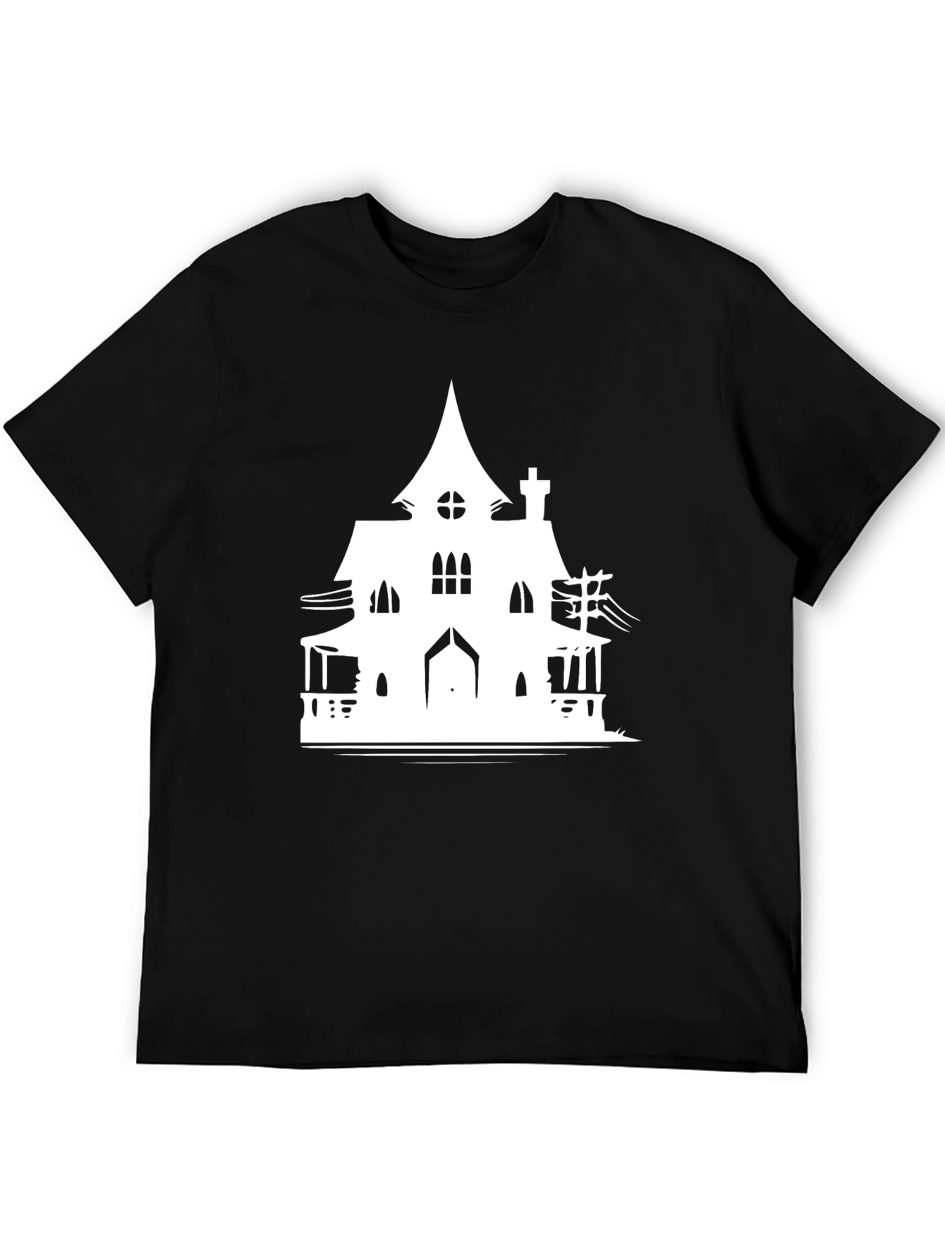 Haunted House Graphic T-Shirt