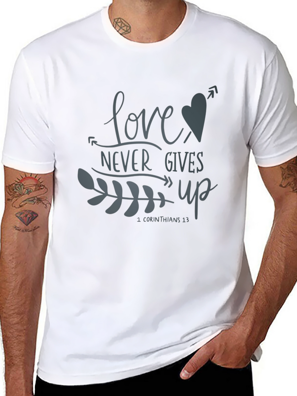 Love Never Gives Up Graphic Tee