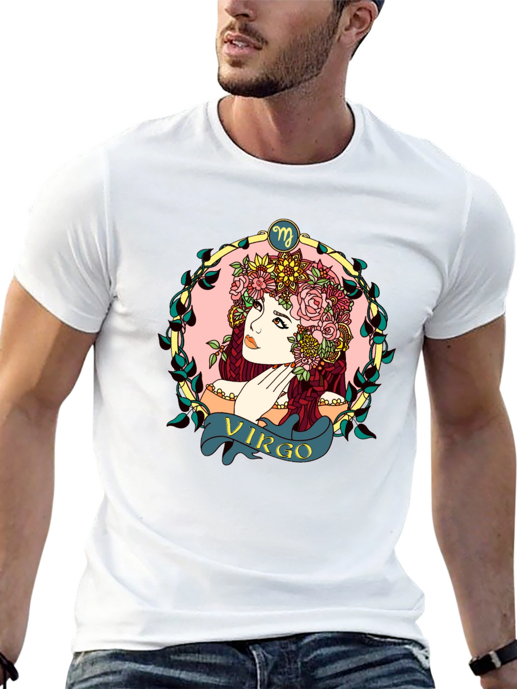 Virgo Zodiac Woman Black T-Shirt