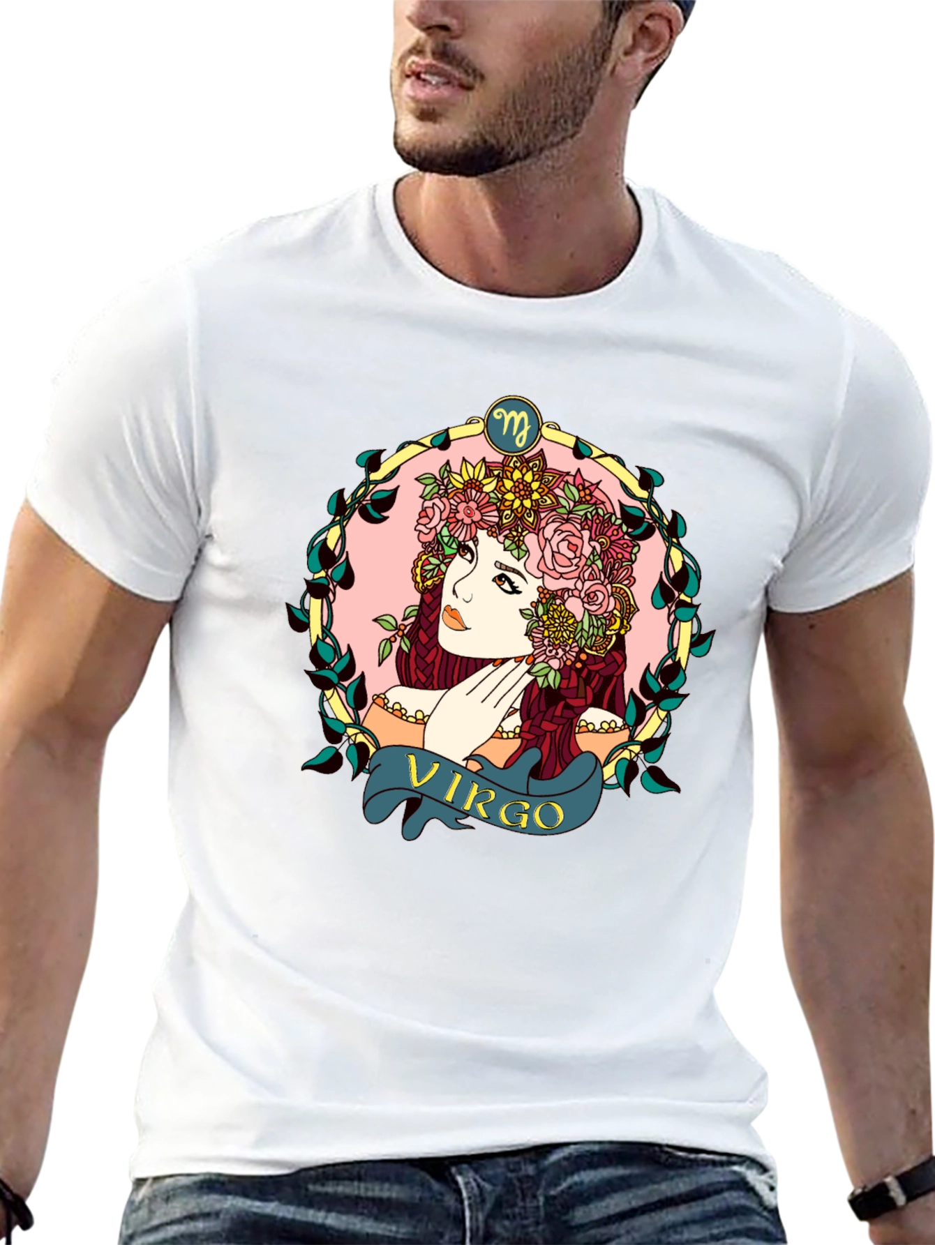 Virgo Zodiac Woman Black T-Shirt
