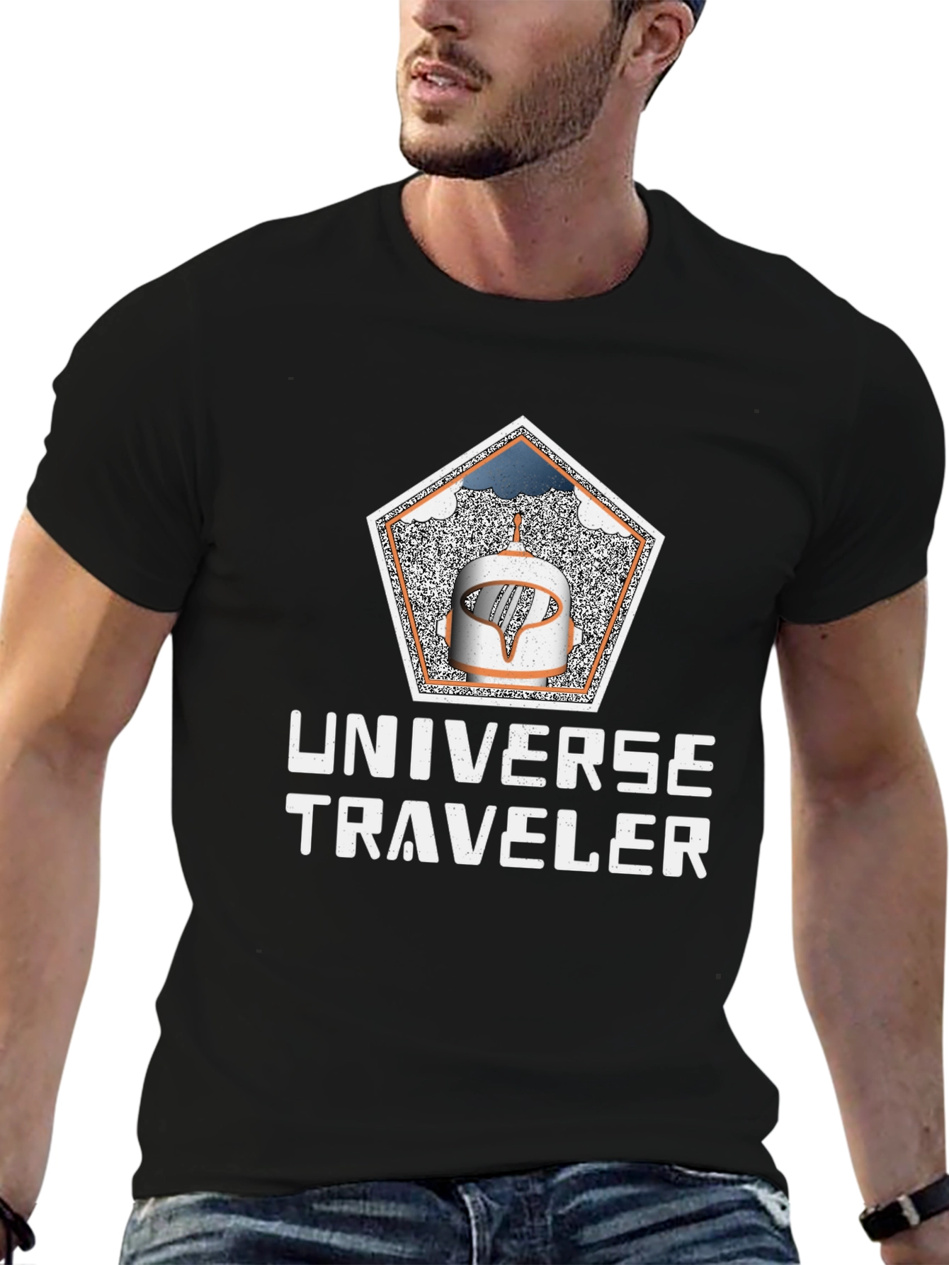 Universe Traveler Graphic Tee - Cosmic Adventure Shirt