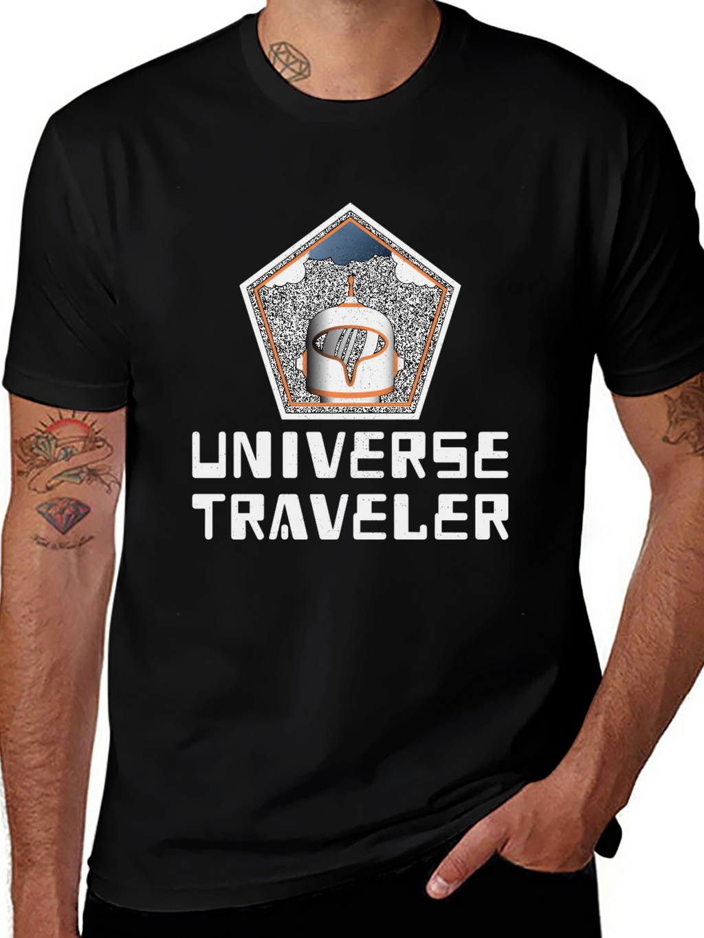 Universe Traveler Graphic Tee - Cosmic Adventure Shirt