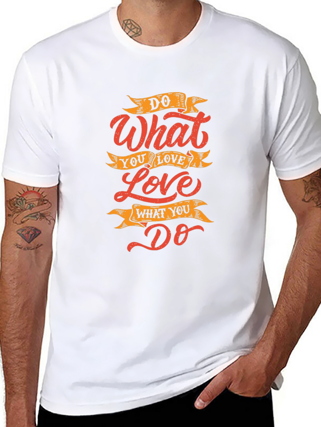 Inspirational Do What You Love Graphic Print T-Shirt