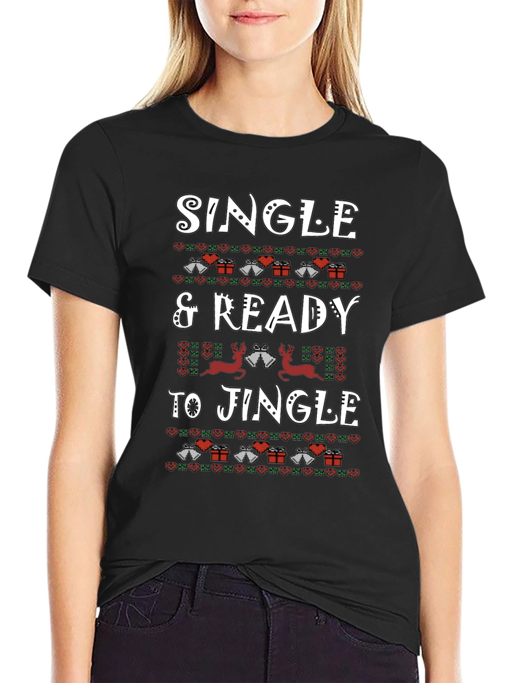 Single & Ready to Jingle Christmas Graphic Tee