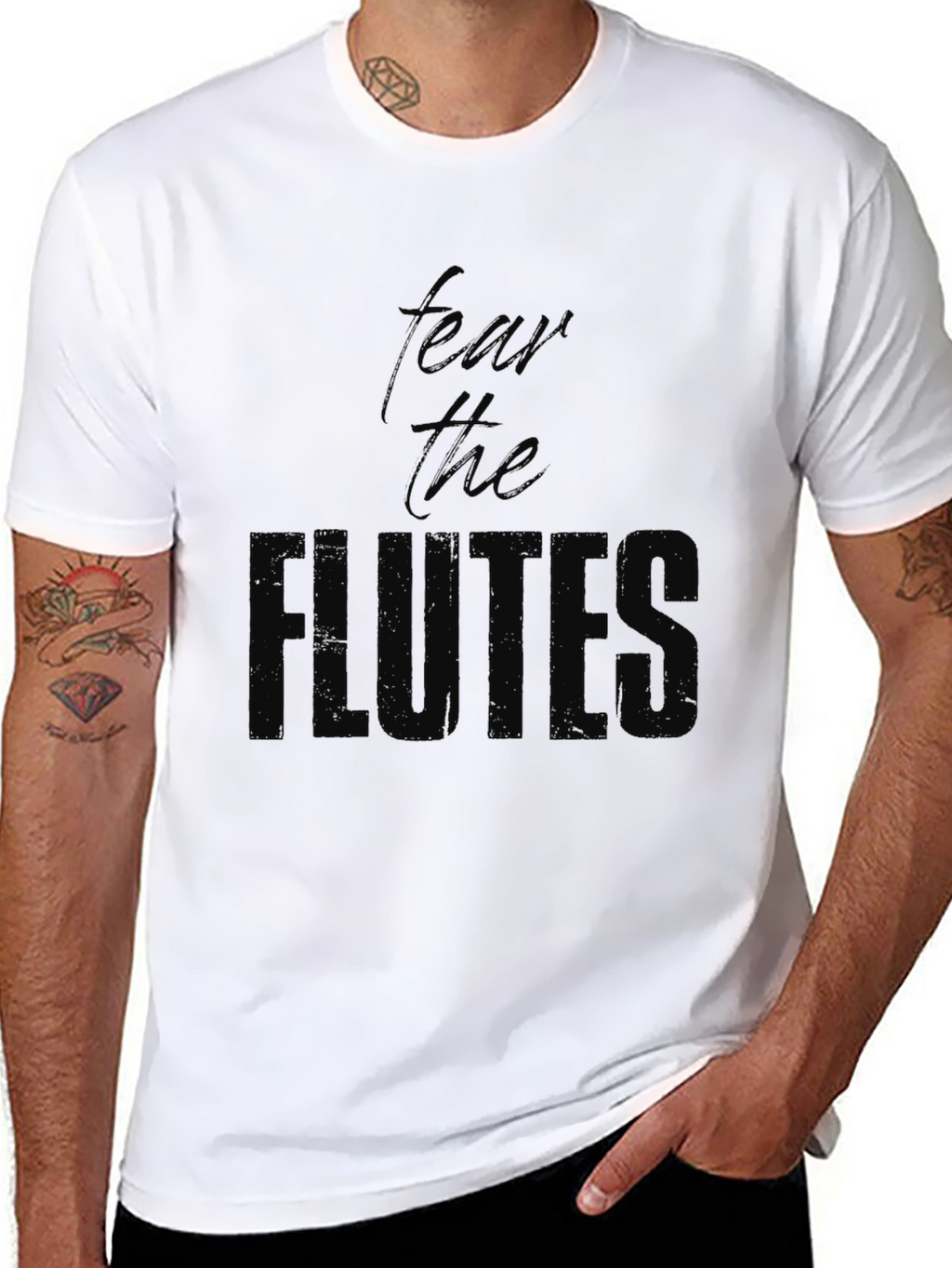 Fear The Flute T-Shirt - Black Cotton Tee