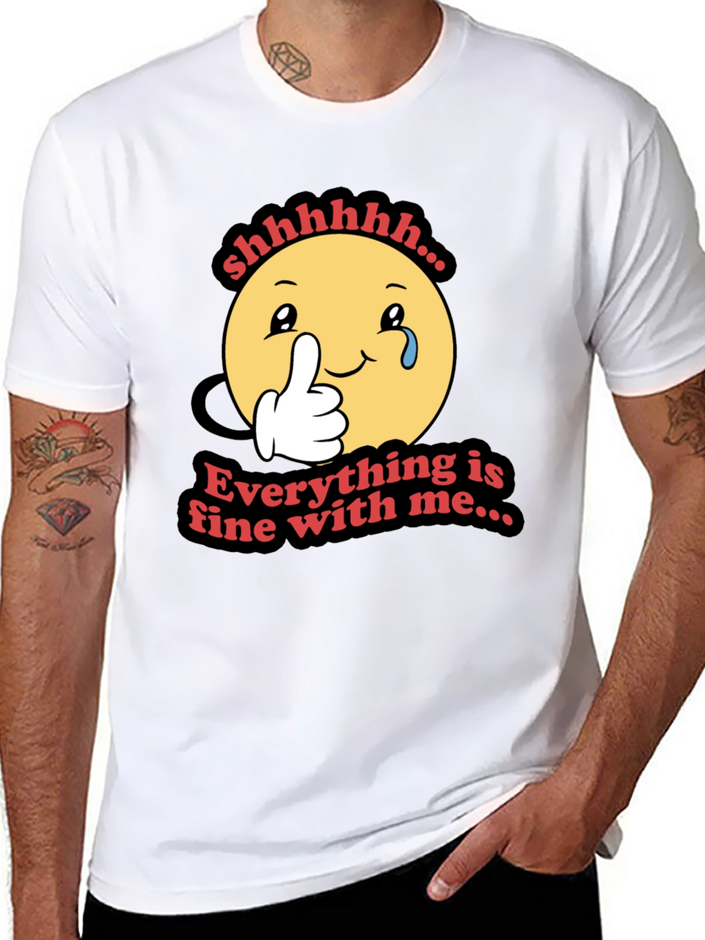 Everything is Fine T-Shirt - Funny Emoji Design