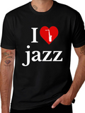 I Love Jazz Graphic Tee - Music Lovers T-Shirt