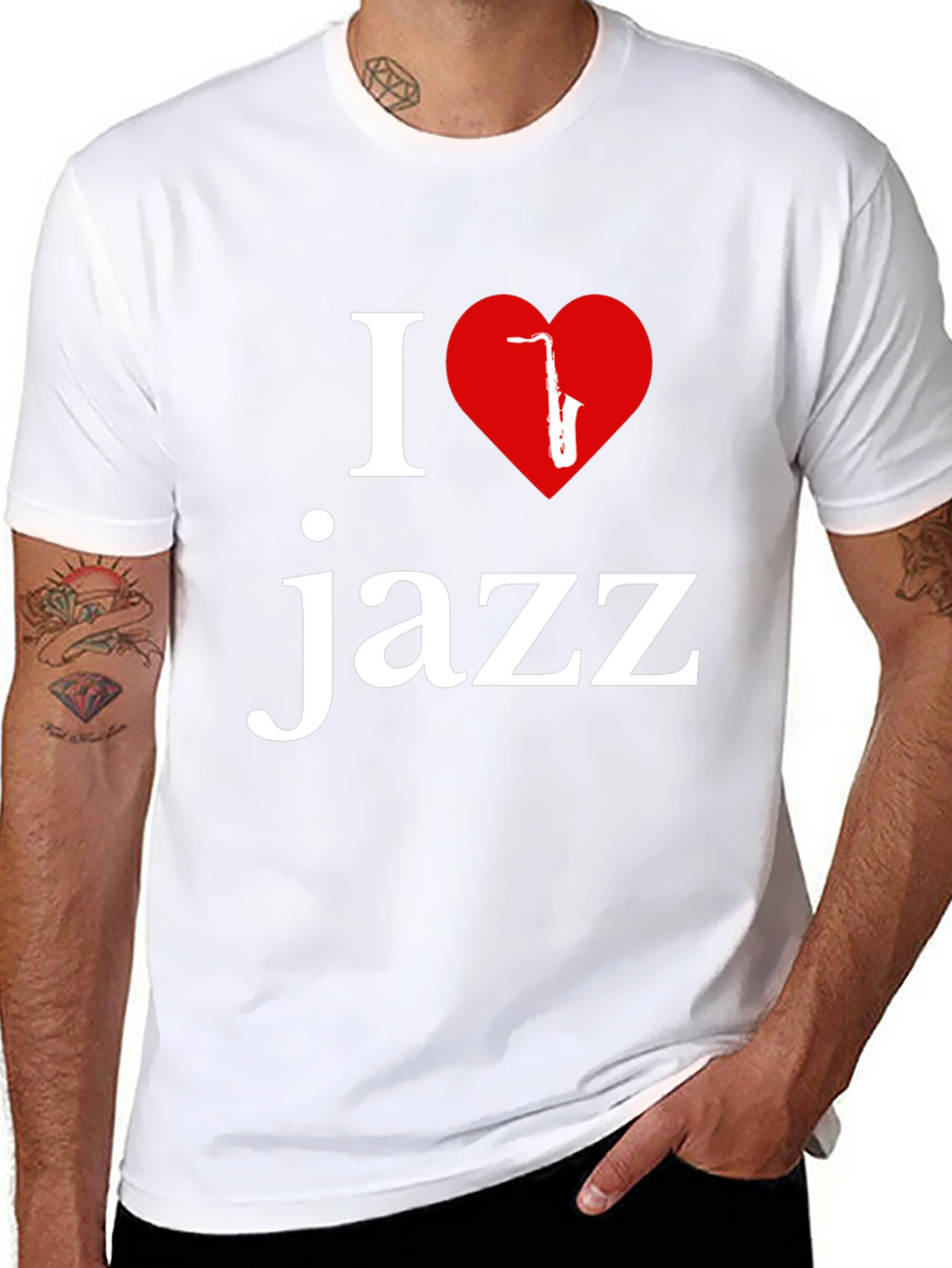 I Love Jazz Graphic Tee - Music Lovers T-Shirt