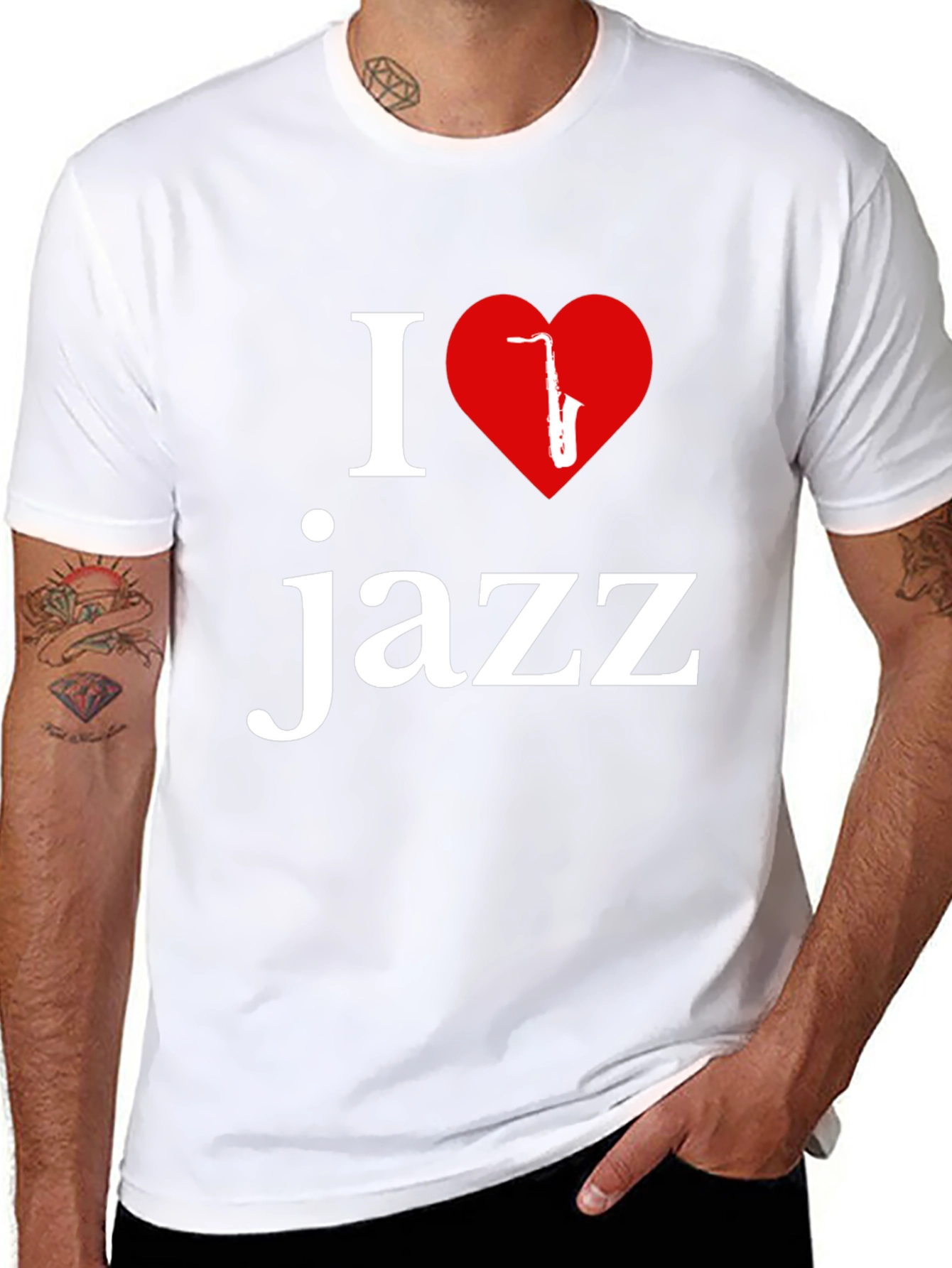 I Love Jazz Graphic Tee - Music Lovers T-Shirt