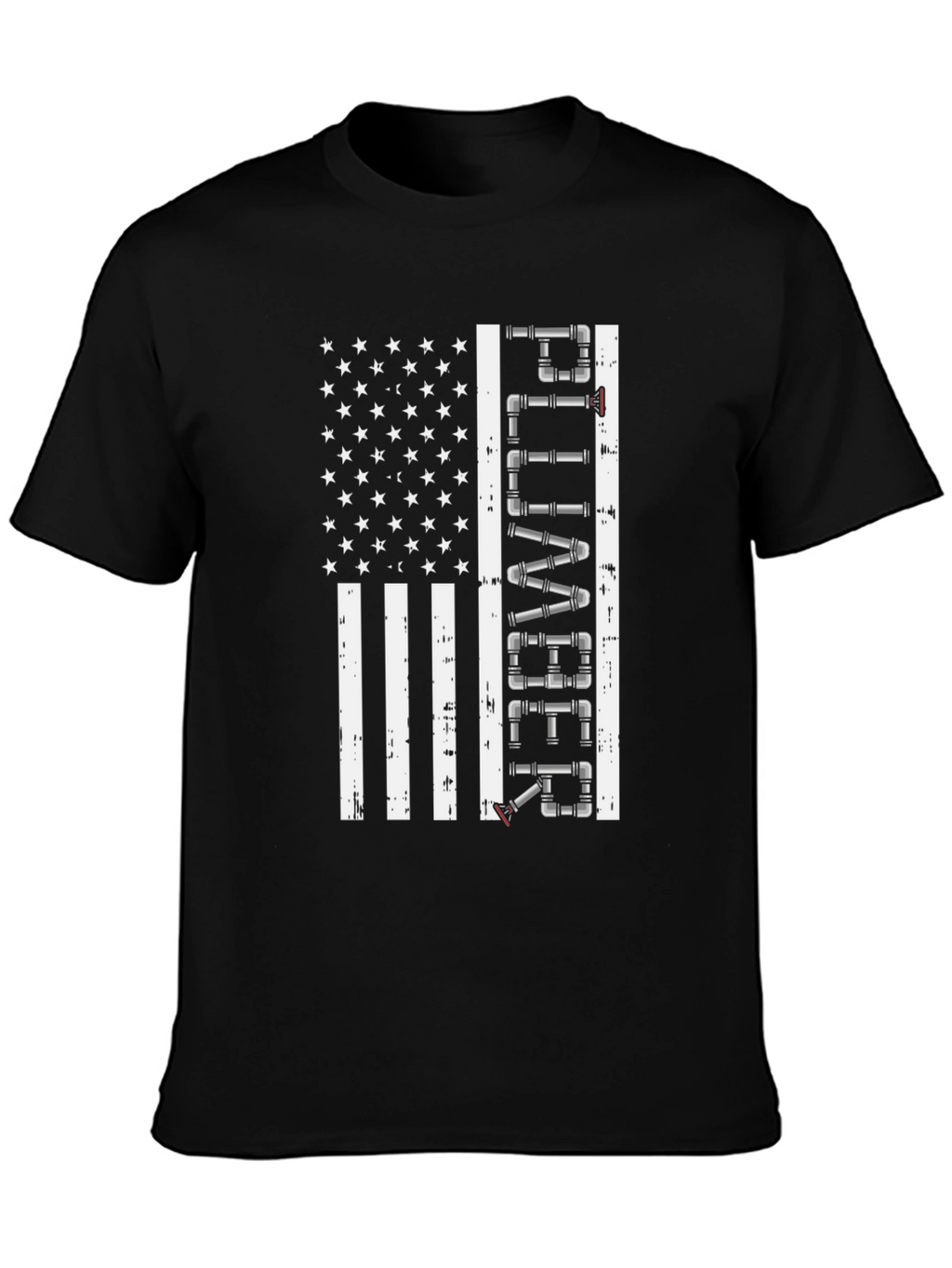 Plumber American Flag Graphic Tee