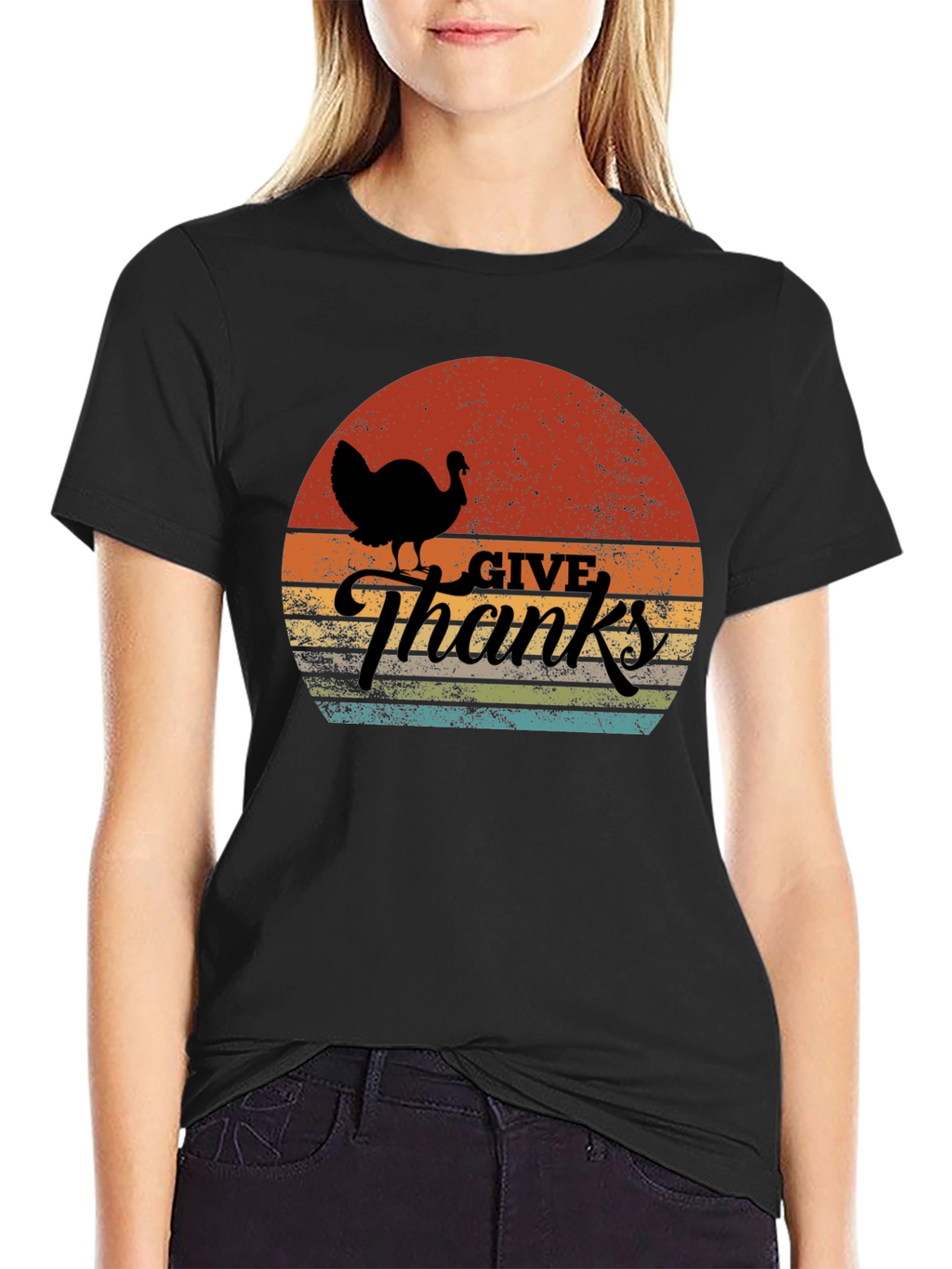 Thanksgiving Turkey Sunset Graphic Tee