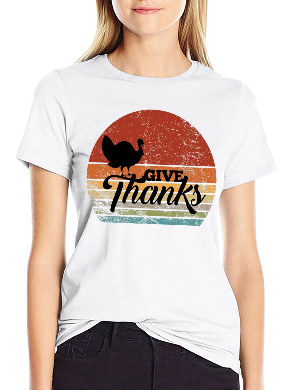 Thanksgiving Turkey Sunset Graphic Tee