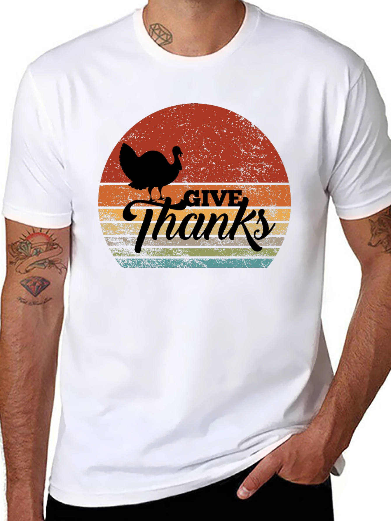 Thanksgiving Turkey Sunset Graphic Tee